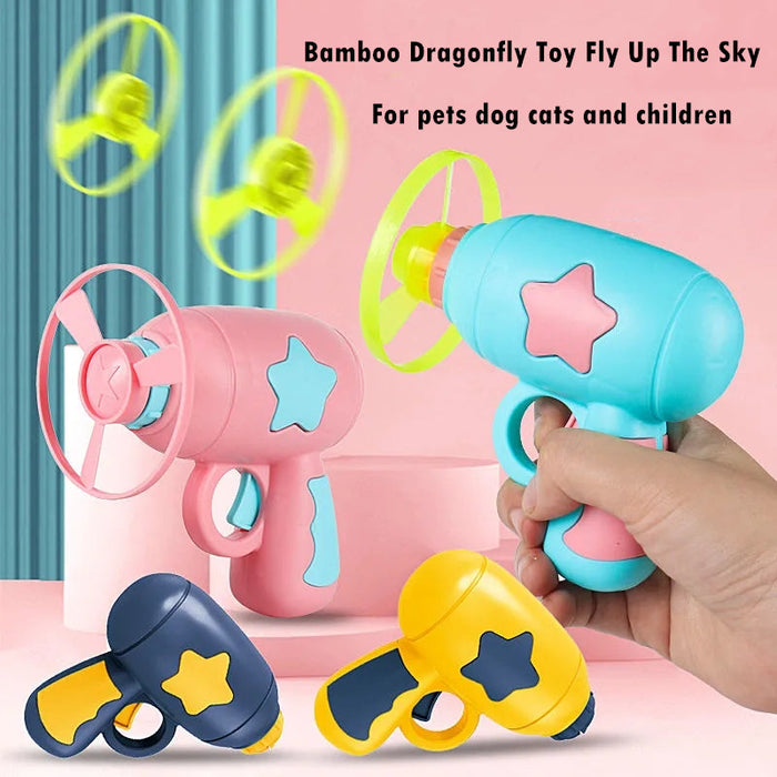 LED Flying Disc Launcher Toy Set - Pack of 6