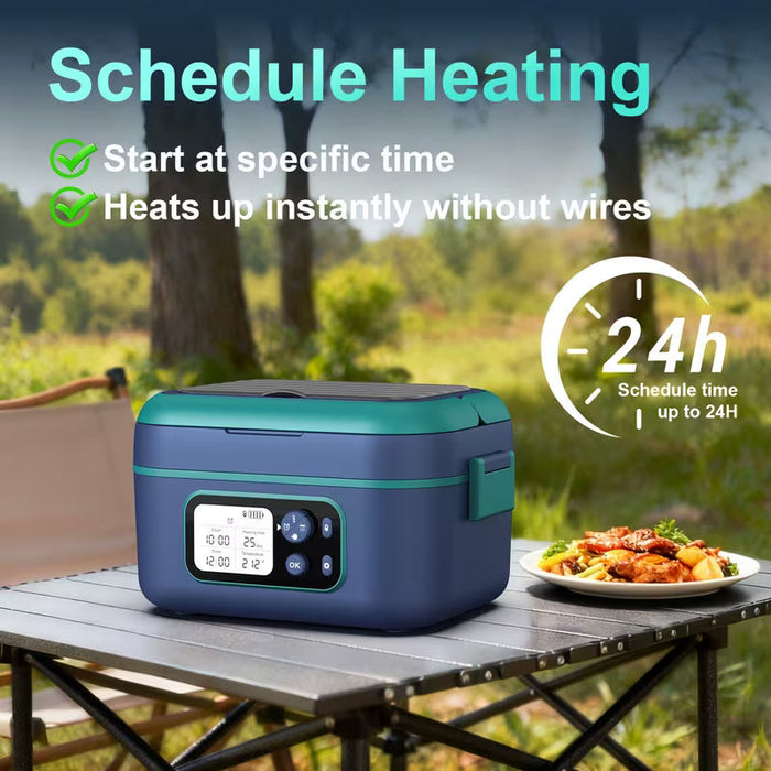 Cordless Self-Heating Lunch Box with Schedule Timer