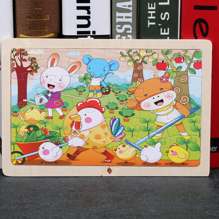 80PCS Wooden Educational Jigsaw Puzzles