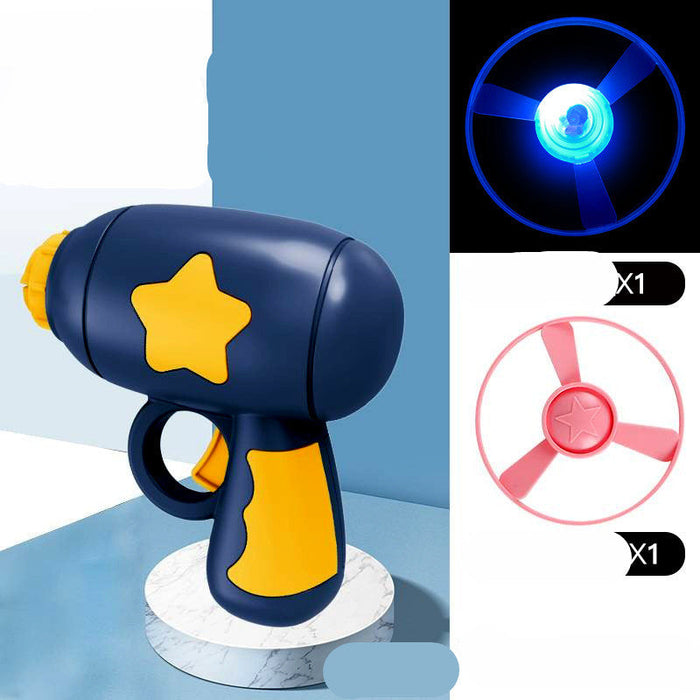 LED Flying Disc Launcher Toy Set - Pack of 6