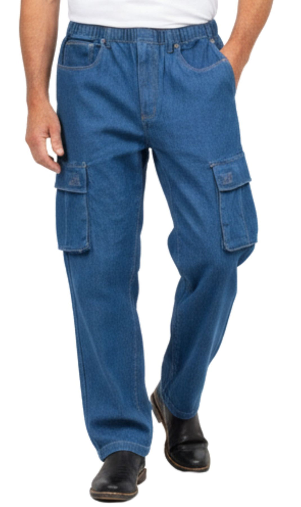 Men's Lightweight Double Pocket Cargo Jeans