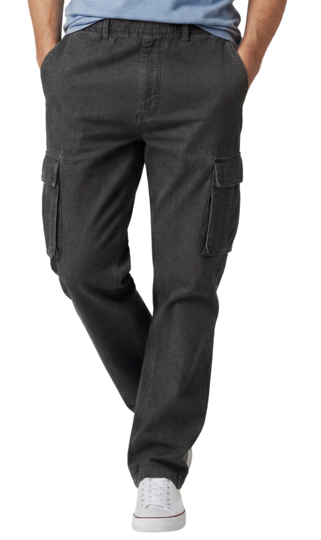 Men's Lightweight Double Pocket Cargo Jeans