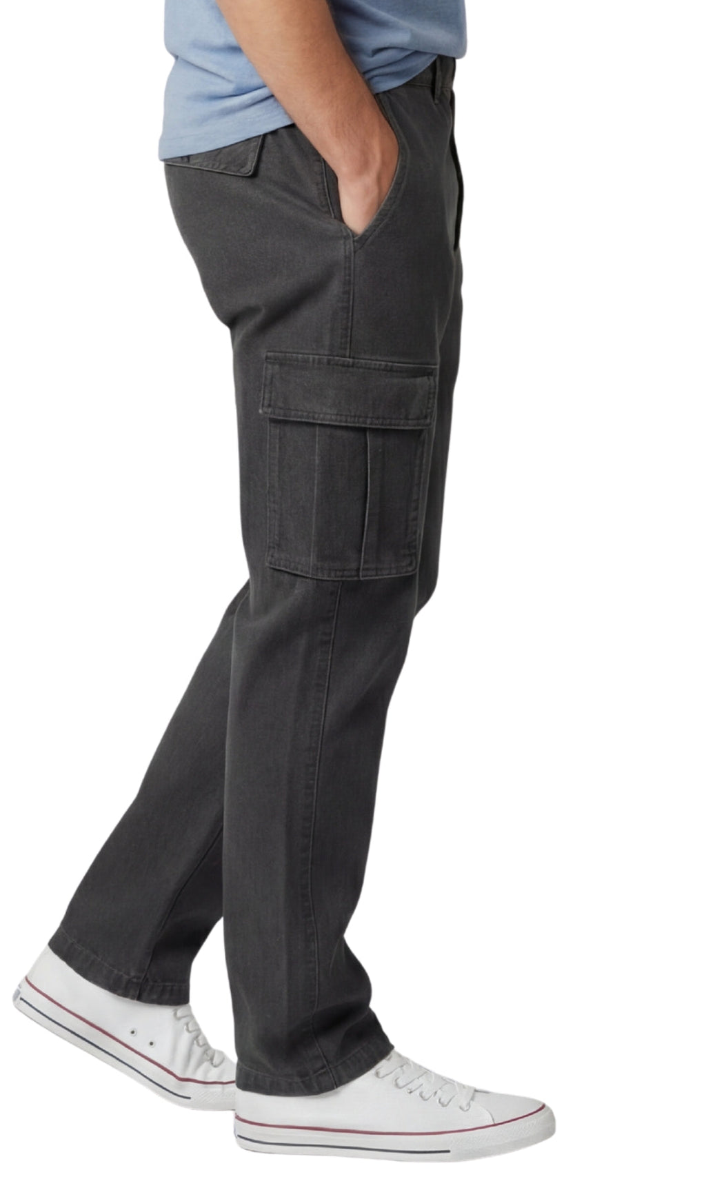 Men's Lightweight Double Pocket Cargo Jeans