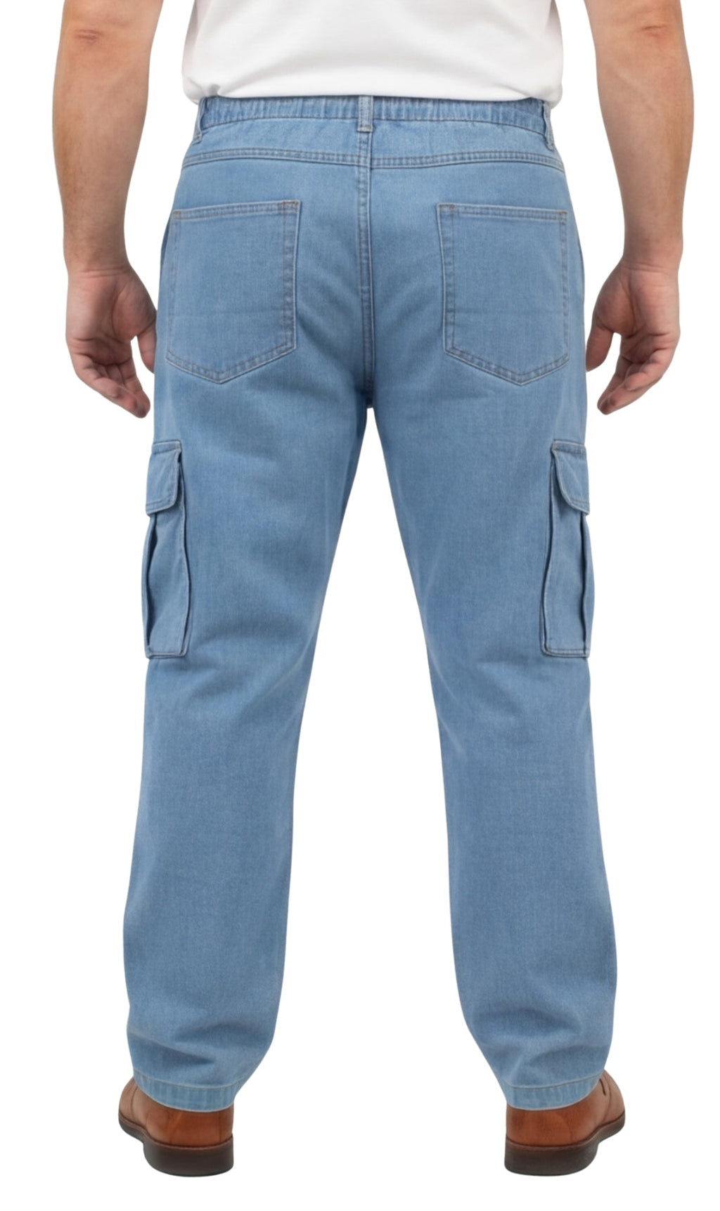 Men's Lightweight Double Pocket Cargo Jeans