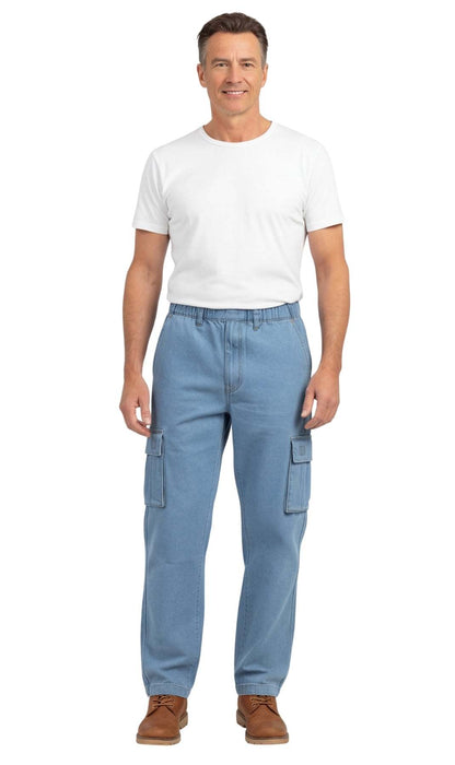Men's Lightweight Double Pocket Cargo Jeans