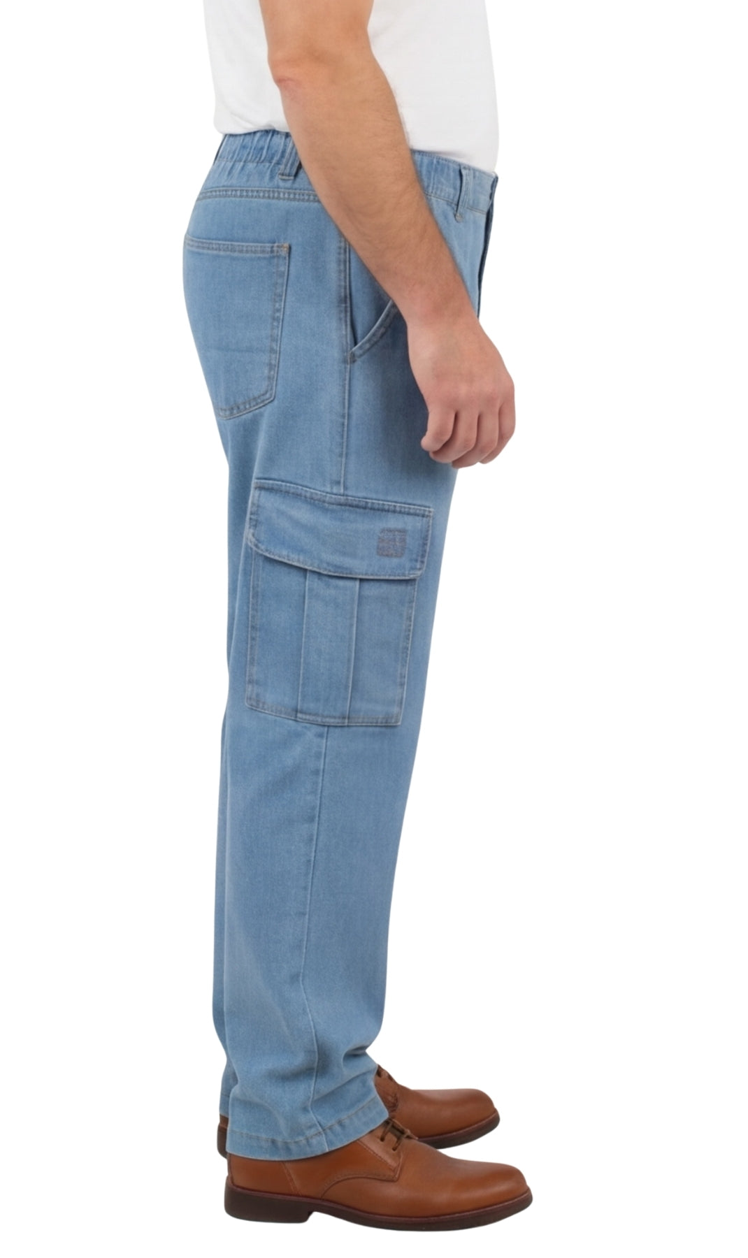 Men's Lightweight Double Pocket Cargo Jeans
