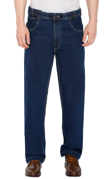 Men's Flex Waist Hidden Stretch Denim Jeans — Pull-On Easy Fit