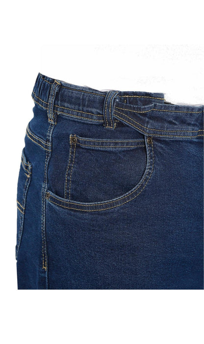 Men's Flex Waist Hidden Stretch Denim Jeans — Pull-On Easy Fit