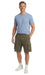 Men’s fleece cargo shorts in charcoal with multiple pockets and elastic waistband for comfort and durability
