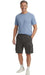 Men wearing men's fleece cargo shorts with multiple pockets outdoors
