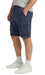 Men's fleece cargo shorts in charcoal with elastic waistband and multiple pockets, designed for comfort and durability.