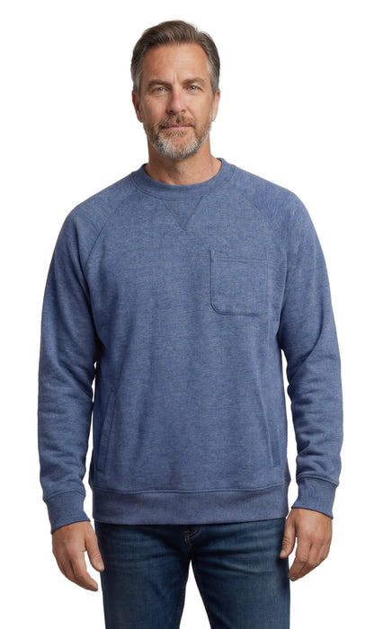 Men's 3-Pocket Fleece Sweatshirt with Raglan Seams