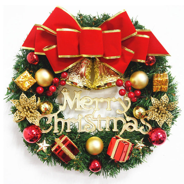 Frosted Natural Looking Pine and Clover Christmas Wreath