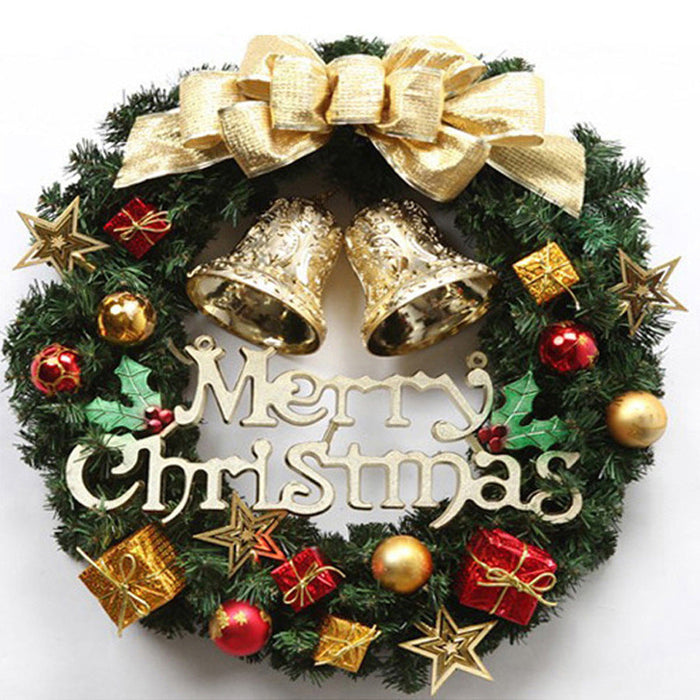 Frosted Natural Looking Pine and Clover Christmas Wreath