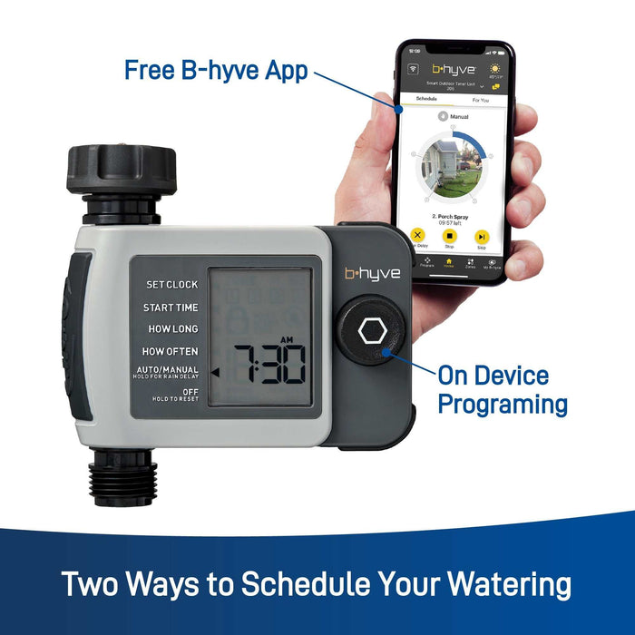Bluetooth 1-outlet hose faucet timer with mobile app control for smart garden irrigation