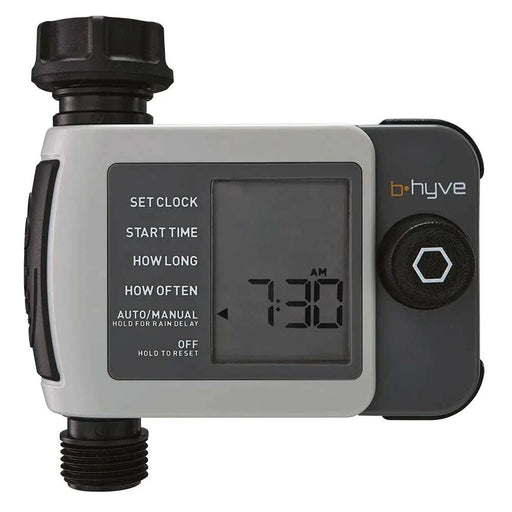 Bluetooth 1-Outlet Hose Faucet Timer for smart garden irrigation with app control and manual use