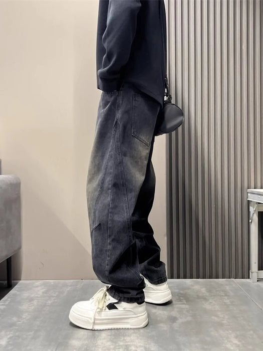 Men's Full Size Pre-Wash Loose Fit Jeans
