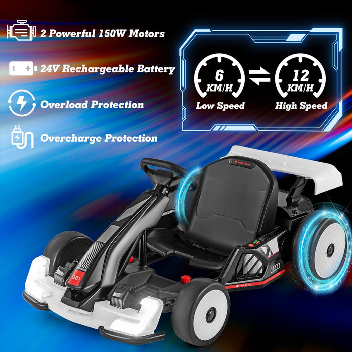 Officially Licensed Audi 24V Kids Electric Go-Kart