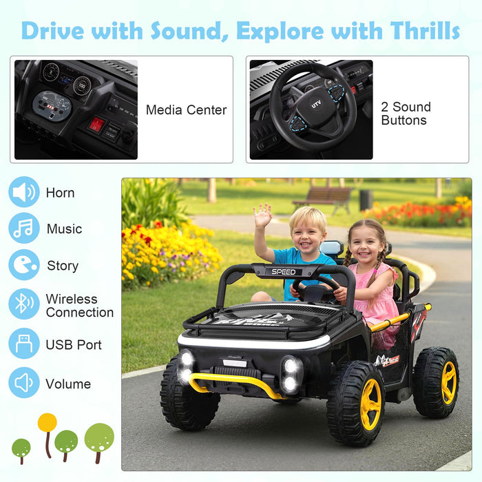 24V Ride on Toy for Kids 2 Seater Ride on Truck with Horn and Music