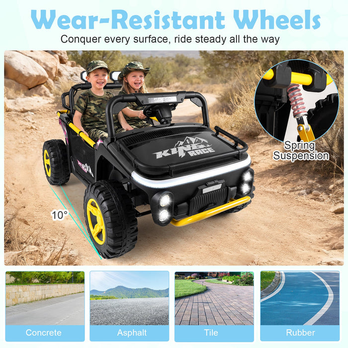 24V Ride on Toy for Kids 2 Seater Ride on Truck with Horn and Music