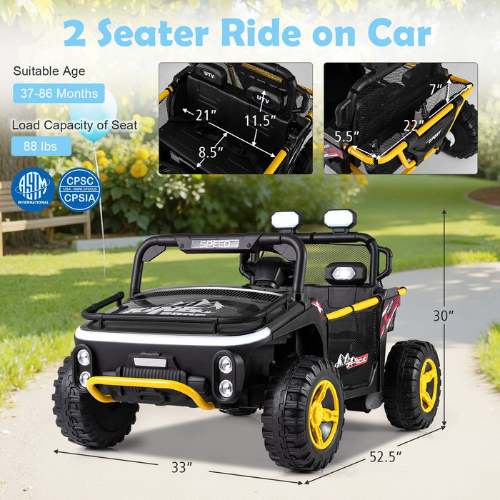 24V Ride on Toy for Kids 2 Seater Ride on Truck with Horn and Music