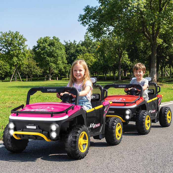 24V Ride on Toy for Kids 2 Seater Ride on Truck with Horn and Music