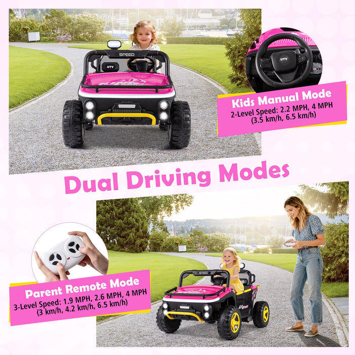 24V Ride on Toy for Kids 2 Seater Ride on Truck with Horn and Music