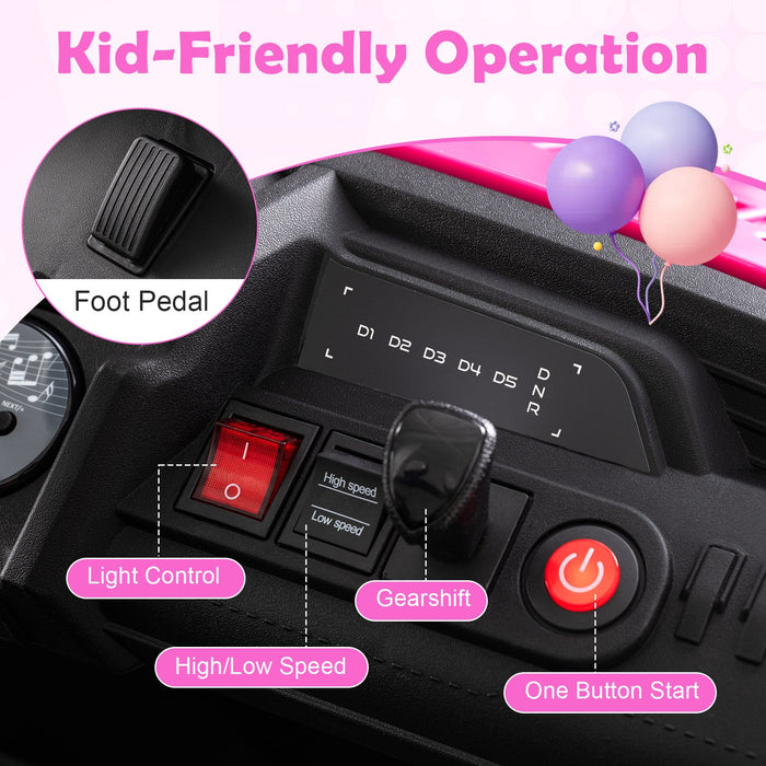 24V Ride on Toy for Kids 2 Seater Ride on Truck with Horn and Music