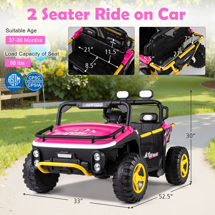 24V Ride on Toy for Kids 2 Seater Ride on Truck with Horn and Music