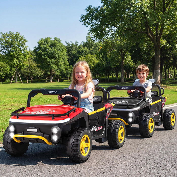 24V Ride on Toy for Kids 2 Seater Ride on Truck with Horn and Music
