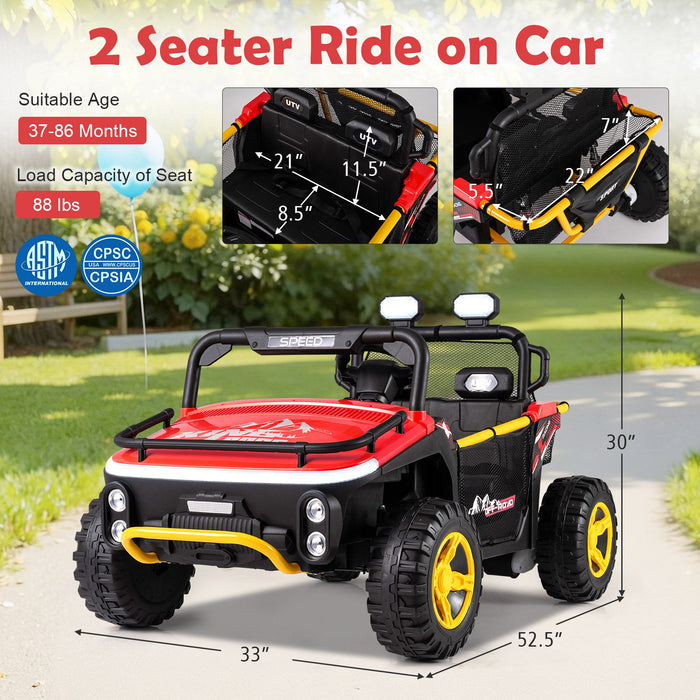 24V Ride on Toy for Kids 2 Seater Ride on Truck with Horn and Music
