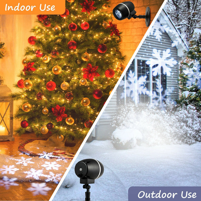 Outdoor Christmas Snowflake LED Projector Lights with Remote Control