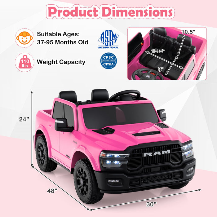 Licensed Ram Truck 24V 2-Seater Ride-On Toy