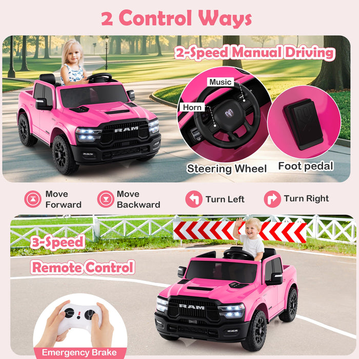 Licensed Ram Truck 24V 2-Seater Ride-On Toy