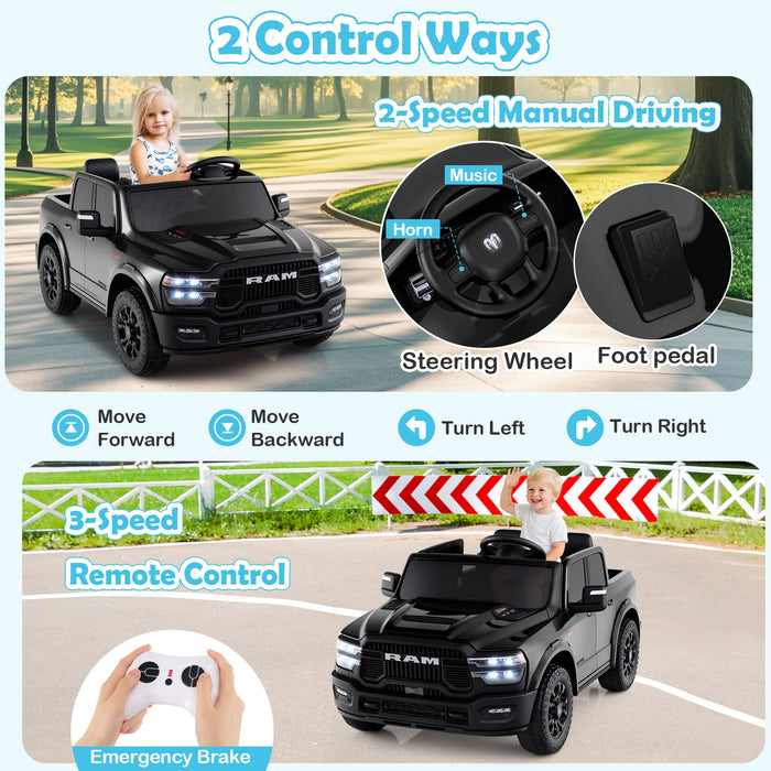 Licensed Ram Truck 24V 2-Seater Ride-On Toy