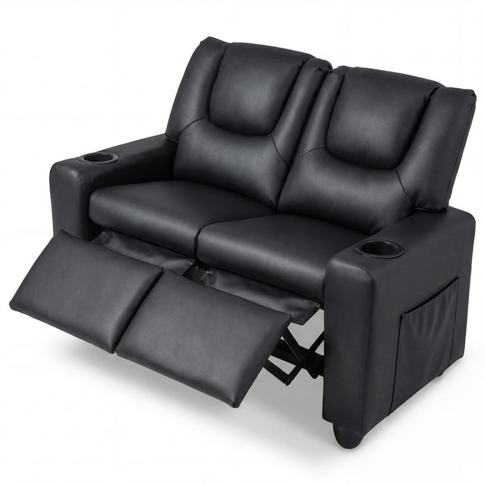 Kids Loveseat Recliner Double Toddler with Cup Holders