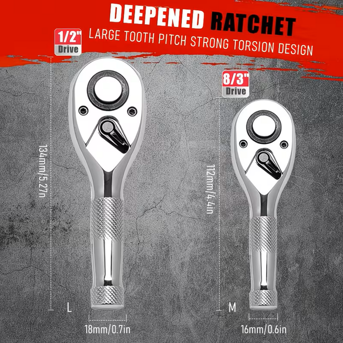 Ratcheting Wrench Sets SAE Metric with Steel Combination Spanner Kit 2pc/10pc/12pc/24pc