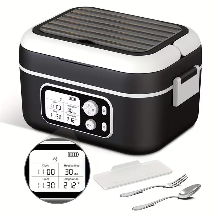 Cordless Self-Heating Lunch Box with Schedule Timer