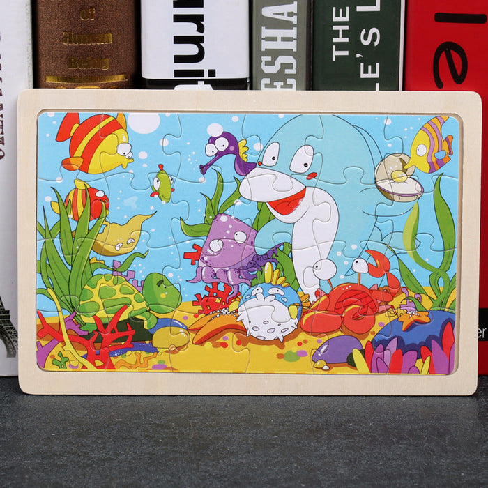 80PCS Wooden Educational Jigsaw Puzzles