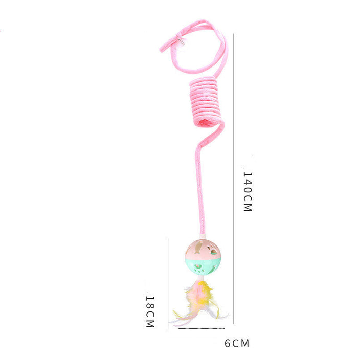 Cat Spring Rabbit Hair Ball Interactive Play Toys