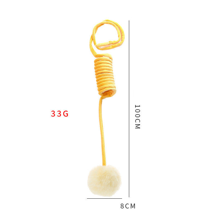 Cat Spring Rabbit Hair Ball Interactive Play Toys