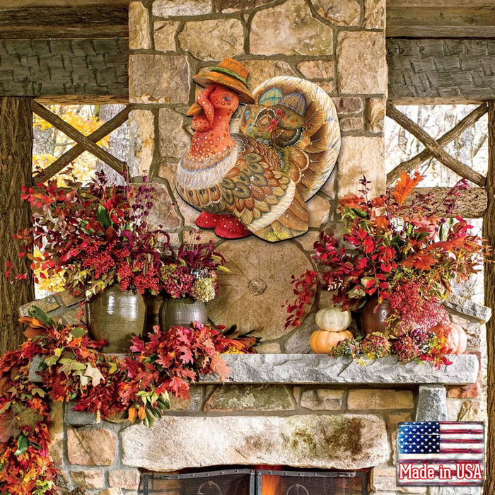 Thanksgiving Tom the Turkey Halloween Door Decor by G. DeBrekht - Thanksgiving Halloween Decor - 8158904H