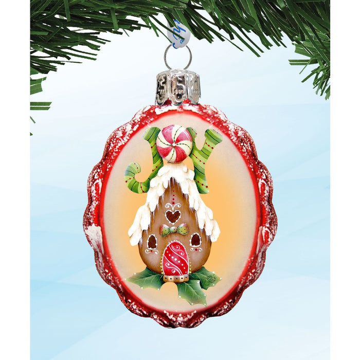 G. DeBrekht "Holiday Kiss" Handcrafted Mercury Glass Ornament Set (3-Piece Keepsake)