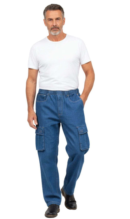 Men's Lightweight Double Pocket Cargo Jeans