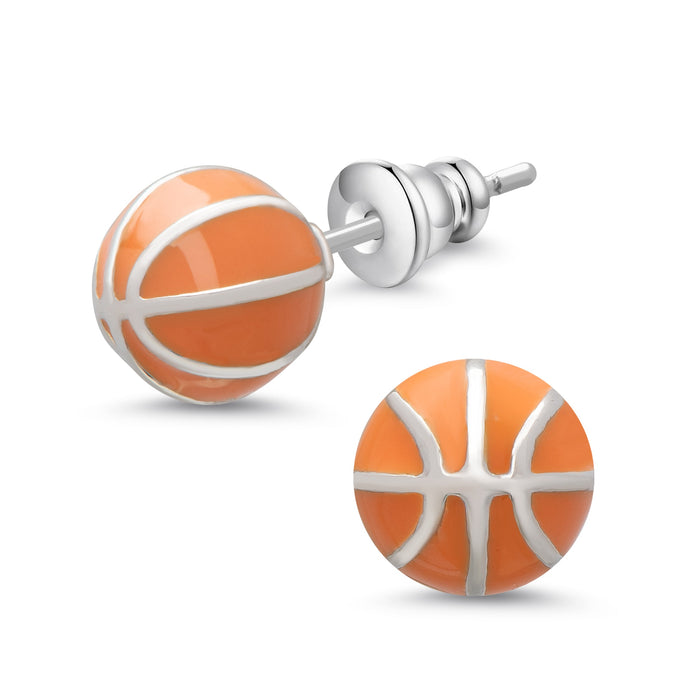3D Basketball Stud Earrings