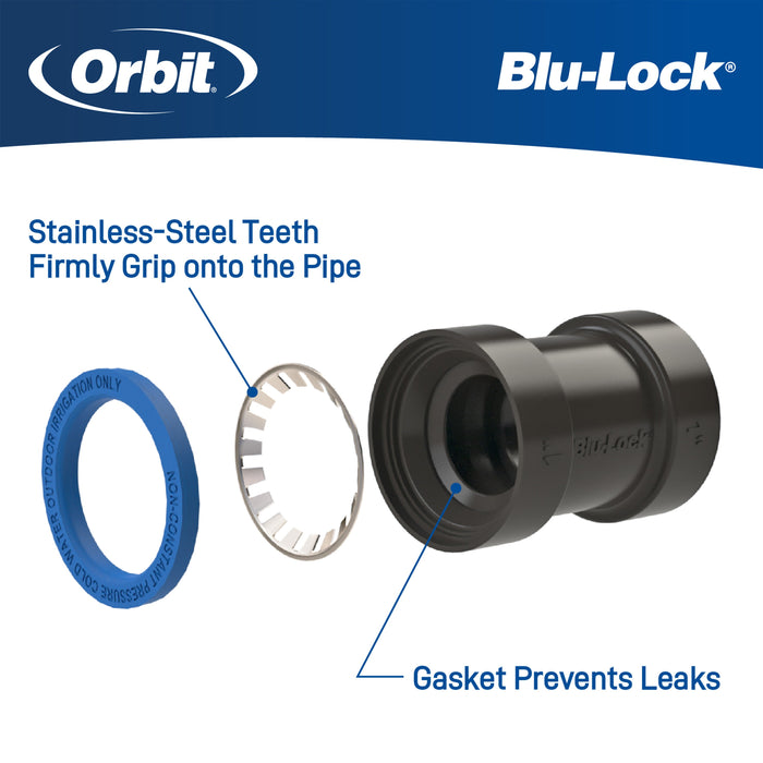 3/4" x 3/4" x 1/2" Blu-Lock Reducing Tee 31373