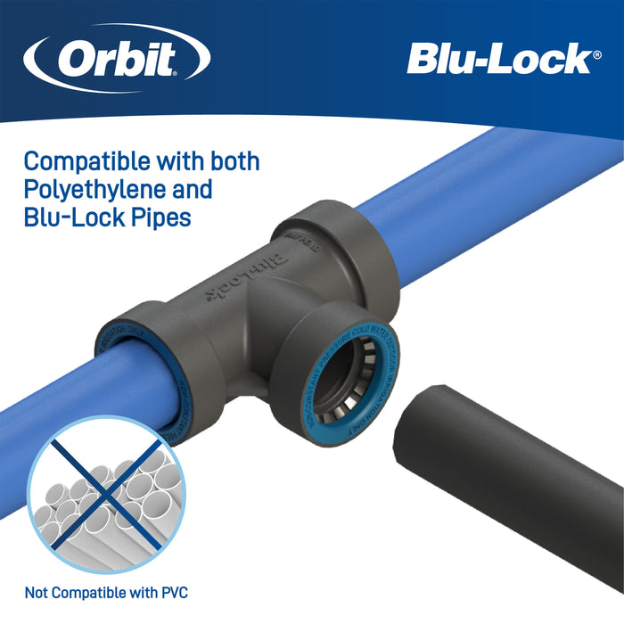 3/4" x 3/4" x 1/2" Blu-Lock Reducing Tee 31373