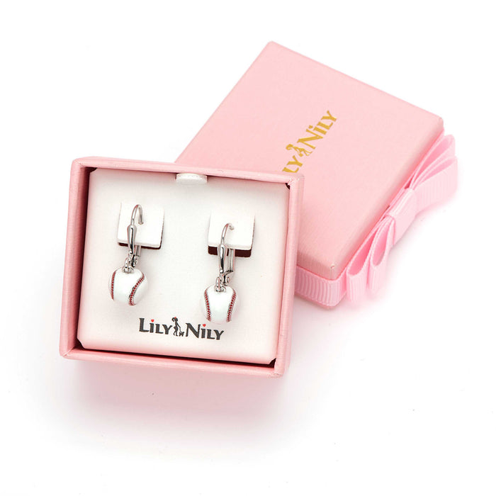 3D Baseball Drop Earrings