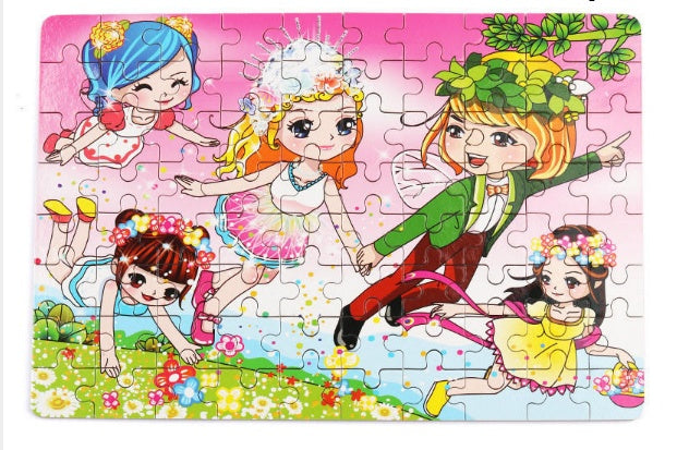 80PCS Wooden Educational Jigsaw Puzzles