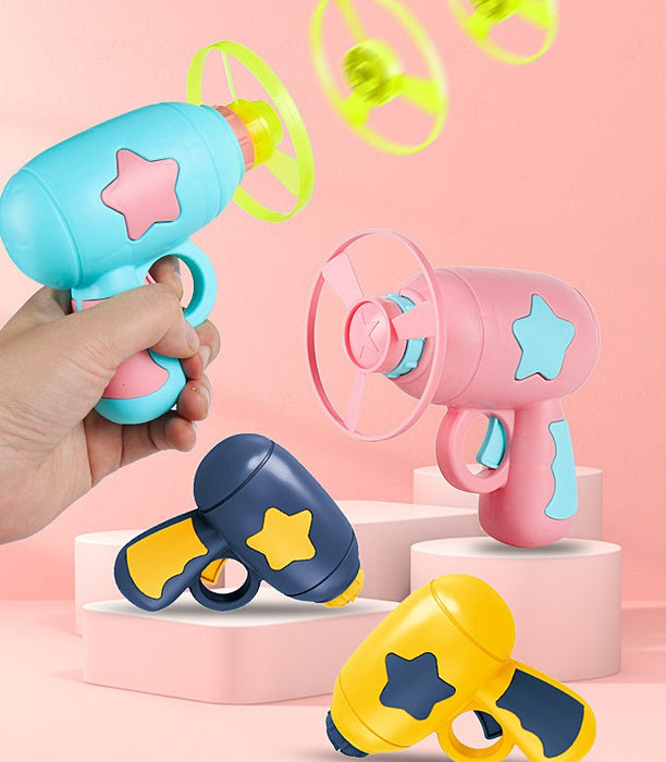LED Flying Disc Launcher Toy Set - Pack of 6